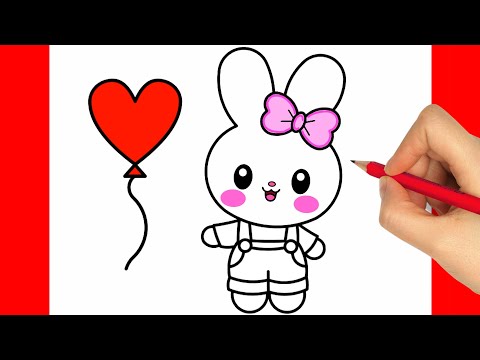 HOW TO DRAW A EASTER BUNNY EASY