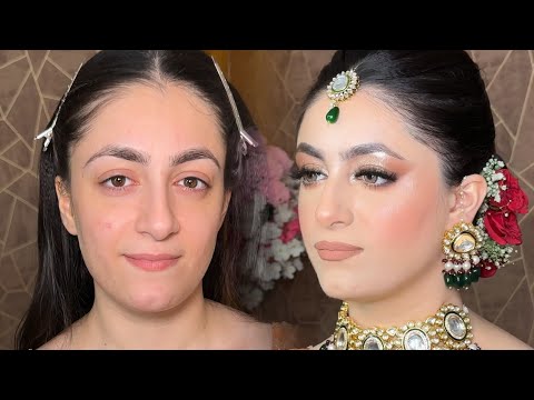 How to do Glossy Bridal Makeup by @Manveenmakeovers #shortsviral #shorts #uncut #makeup