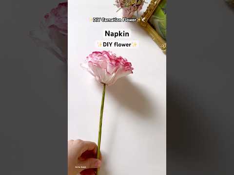 DIY tissue paper Flower | How to make a Carnation
