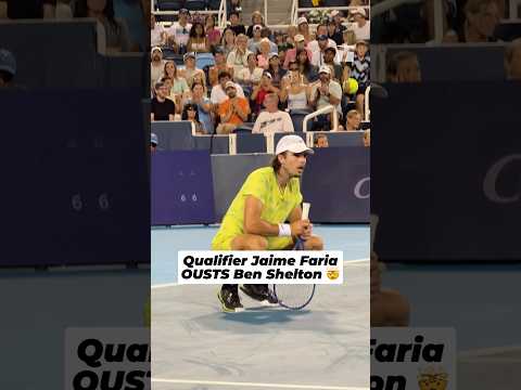 Down goes the Montreal champ 😱 biggest win of Jaime Faria’s career 👏 #cincinnati #faria #tennis