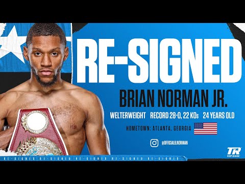 Brian Norman Jr. RE-SIGNS With Top Rank