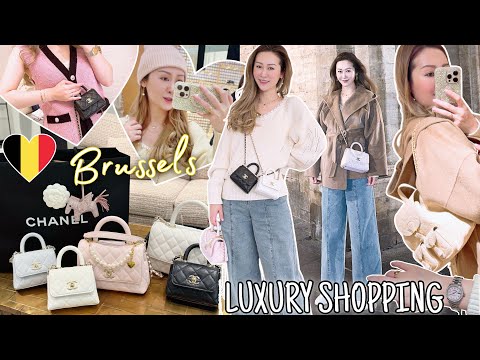 LUXURY SHOPPING IN BRUSSELS 🇧🇪 HELP ME CHOOSE A NEW BAG! CHANEL, LOUIS VUITTON & ROLEX 💖 LINDIESS