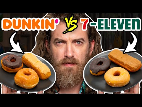 Dunkin' vs. 7-Eleven Taste Test | FOOD FEUDS