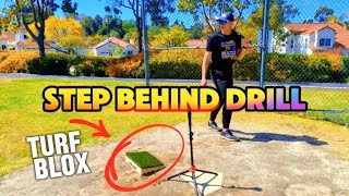 Step Behind Hitting Drill - Turf Blox Training Aid