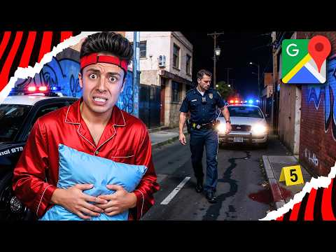 PASSANDO A NOITE EM LUGARES BIZARROS DO GOOGLE MAPS!