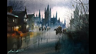 How to Paint a Mysterious Night Scene in Watercolor