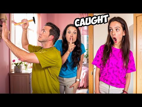 WE GOT CAUGHT! Teen Room Makeover Surprise FAIL!!
