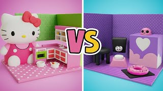 KLEINE PAPPE-BASTELARBEITEN 📦 Schwarze VS Pinke Mädchenorganisationstipps von 123 GO!