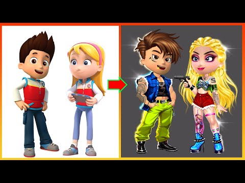 Paw Patrol: Ryder & Katie Glow Up Bad Boy, Bad Girl - Paw Patrol Rescue Transformation