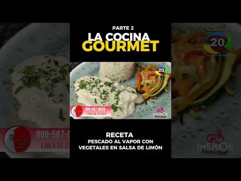 Receta pescado al vapor con vegetales en salsa de limón parte 2