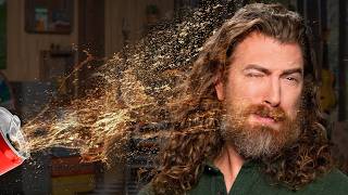 Thumbnail for the video "Exploding Soda Challenge (Rhett's Fav Throwback)" from Good Mythical Morning