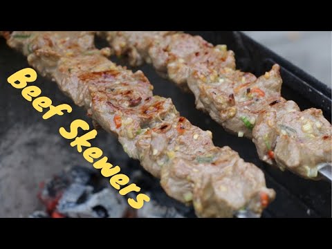Beef Kabobs / Beek Kabab skewers / Easy Beef Kebab
