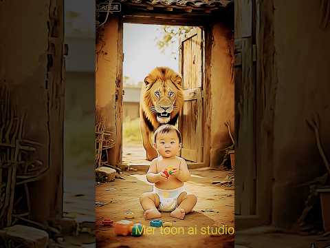 कैसे गोरिल्ला ने बचाया बच्चेको😯|#shorts #cartoon #ai