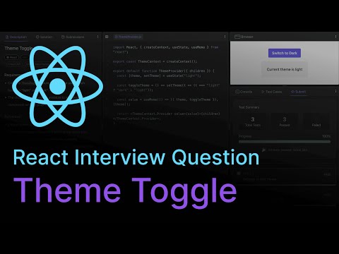 Theme Toggle - React Coding Interview Question