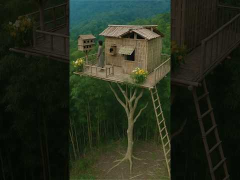 With Incredible Skills, A One-legged Man Builds a Treehouse #skills #survival #outdoors #campping