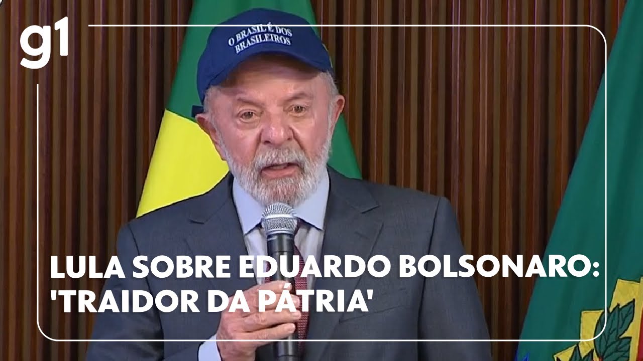 Lula critica ameaças de Trump e chama Eduardo Bolsonaro de traidor da pátria
