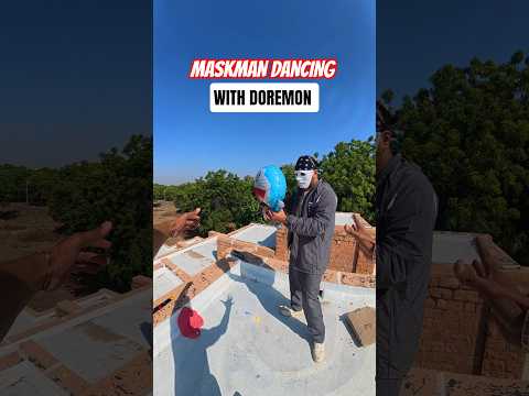 Maskman Dancing With Doremon💦🤣#parkour#spiderman#water#jump#support#viral#jodhpur#india#pov#funny