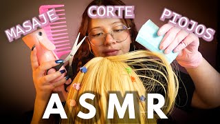 ASMR 💆🏻‍♀️TE SACO los PIOJOS, Masaje Capilar y TE CORTO el CABELLO 💇🏻‍♀️- Vivalen asmr