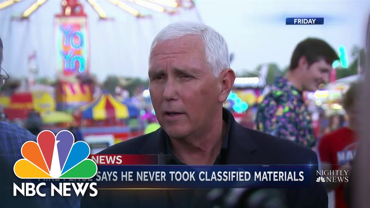 Mike Pence Tells AP He Never Took Classified Material While In Office￼