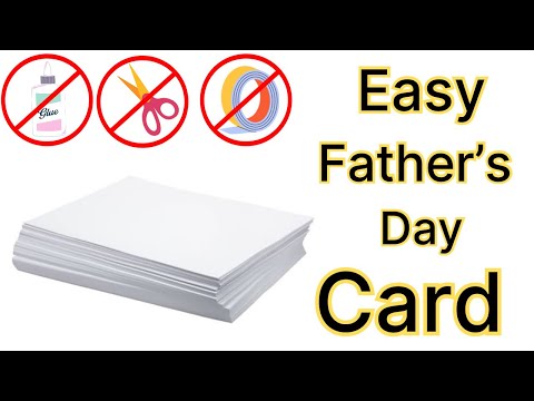 Fathers Day Card Easy | DIY Father’s Day Gift Ideas 2025 | White  Paper Father’s Day Card