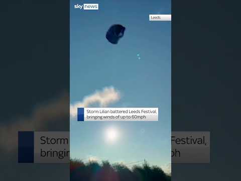 Airbnb? Tent flies away at Leeds Fest