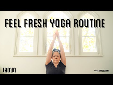 10 minute feel fresh yoga routine | standing practice | desk break