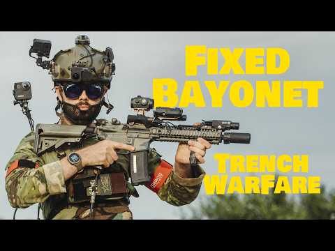 Scaring Airsoft Players in Modern Trench Warfare (fixed Bayonet)