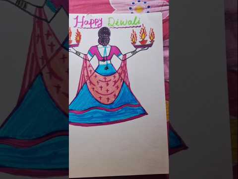 Diwali Drawing...🎆✨️#shortsfeed #drawing #art #diwali