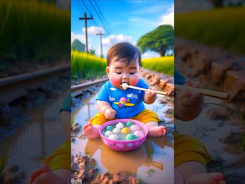 ❤️ Evolution of Baby: Train Attack on Baby for Food Eating #cat #cute #love #shorts BabyLos 78