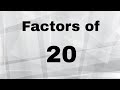Understanding Factors and Prime Factors of 20