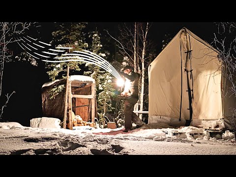 Winter Hits the Tent! And a Bear Rips it Up