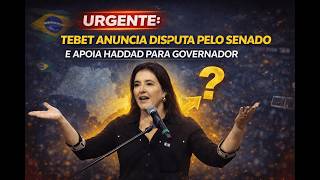 SIMONE TEBET DESISTE DE CANDIDATURA A GOVERNADORA DE SÃO PAULO E VAI PARA O SENADO/ELEIÇÃO SÃO PAULO