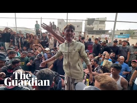 Injured Palestinians arrive at hospital after deadly Khan Younis aid shootings