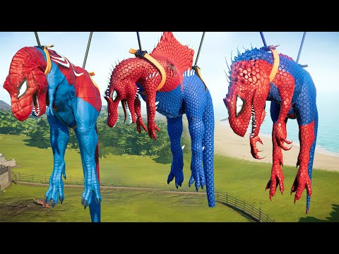 Khủng Long Bạo Chúa Siêu Nhân Nhện T-ReX  chiến đấu với Khủng Long Spider Man - khung log