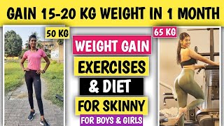 Gain 15-20 kg weight in 1 Month | Weight gain diet & exercise | Mote kaise hoye | Fitness journey