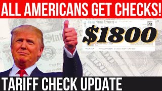 $1800! TARIFF REBATE CHECKS FOR ALL! TRUMP TARIFF CHECK UPDATE | STIMULUS CHECK UPDATE