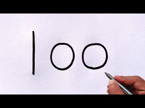 How to draw republic day drawing from number 100 | 26 january drawing easy | number drawing