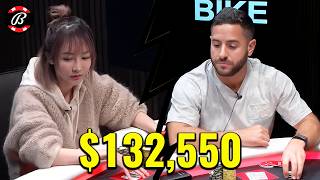 INSANE $132,550 Bad Beat For Vivian With Pocket Aces!