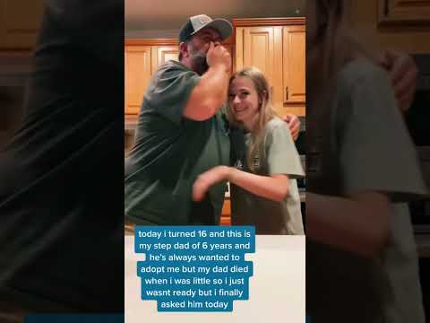 The kids ask there step dad to adopt them#surprise #respect #dad #love #fyp #stepdad