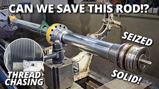 Seized Piston & Damaged Threads: Can This Cylinder Rod Be Saved?