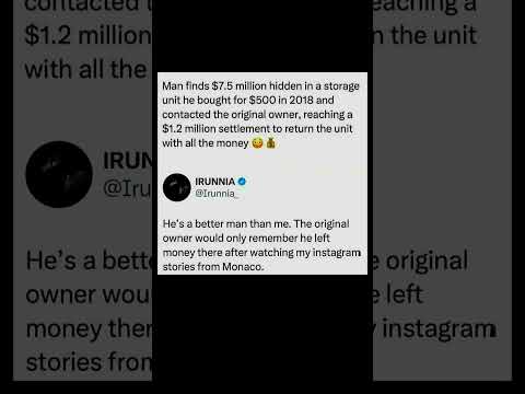he found $7.5m... then made one wild choice | Subscribe for more #motivation 😊👍