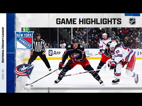 Rangers @ Blue Jackets 1/27/22 | NHL Highlights