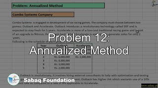 Problem 12: Annualized Method