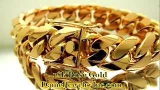 18k Rose Gold Miami Cuban Link Bracelet Daniel Jewelry Inc You 18k Rose Gold Miami Cuban Link Bracelet