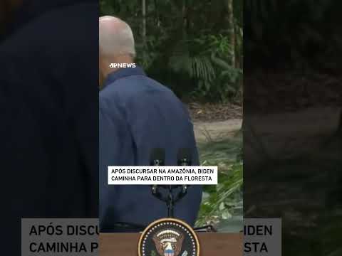 Após discursar na Amazônia, Biden caminha para dentro da floresta #Shorts