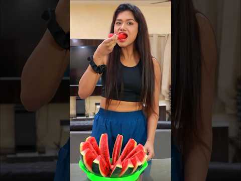 Trying Instant Watermelon Cutter | Viral Watermelon Cutter Review 😍 @royalquinn #shorts
