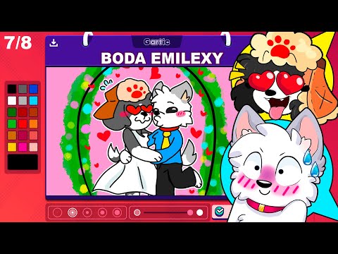 La BODA DE ALEXY y EMIZ 😍🤵👰 El CASAMIENTO de EMILEXY en GARTIC PHONE 🎨