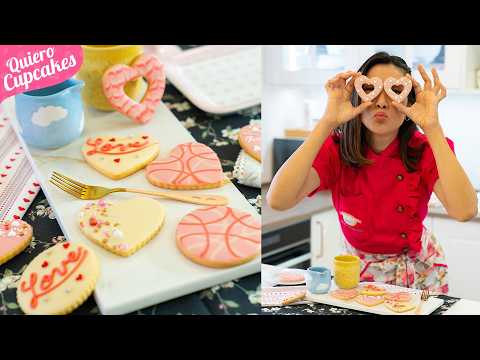 Galletas decoradas para San Valentín 💘 | Fáciles y preciosas | QUIERO CUPCAKES