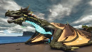 黄金に輝くルーンが刻まれたワイバーンを手名付けろ！！③【ゆっくり実況】【ARK The Volcano2】