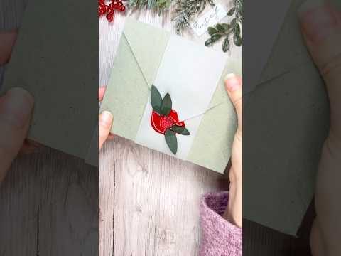 Eleganter Umschlag mit Wachssiegel #bastelideen #waxseal #envelope